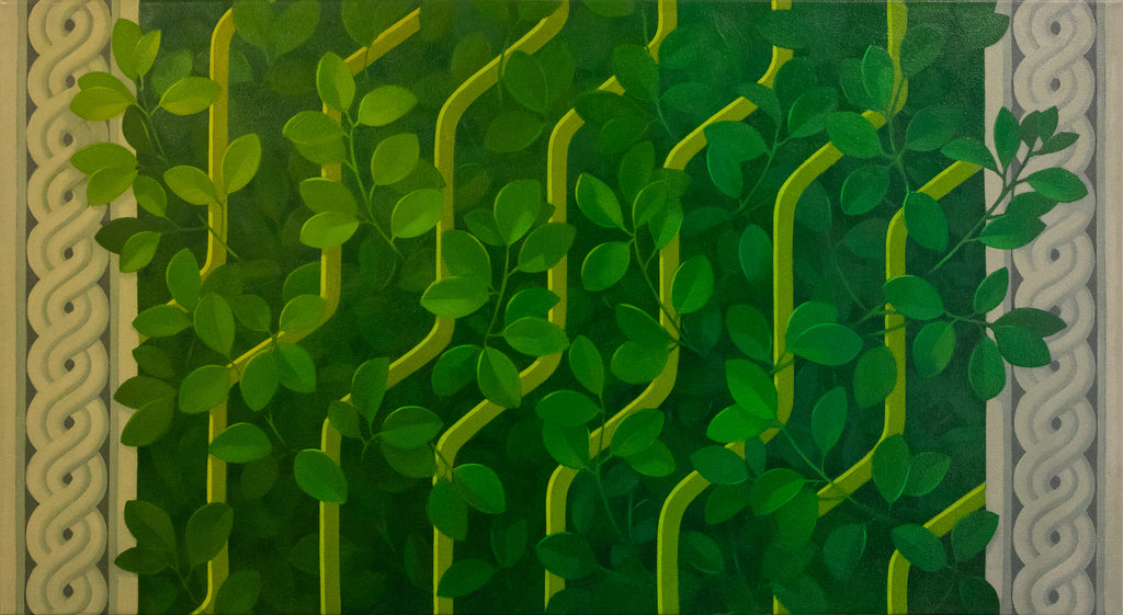 Painting by Lucía Rodríguez Pérez titled "Untitled (garden gate I)" - 2.