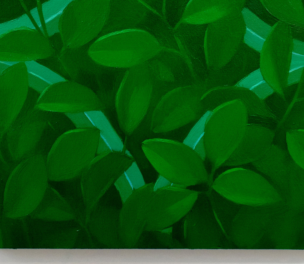 Painting by Lucía Rodríguez Pérez titled "Untitled (green glimpse)" - 4.
