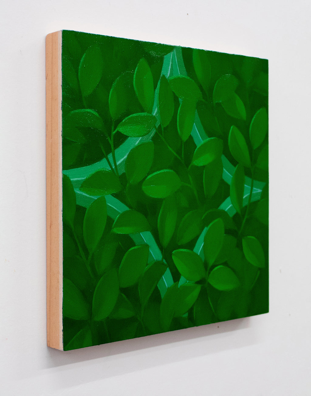 Painting by Lucía Rodríguez Pérez titled "Untitled (green glimpse)" - 3.