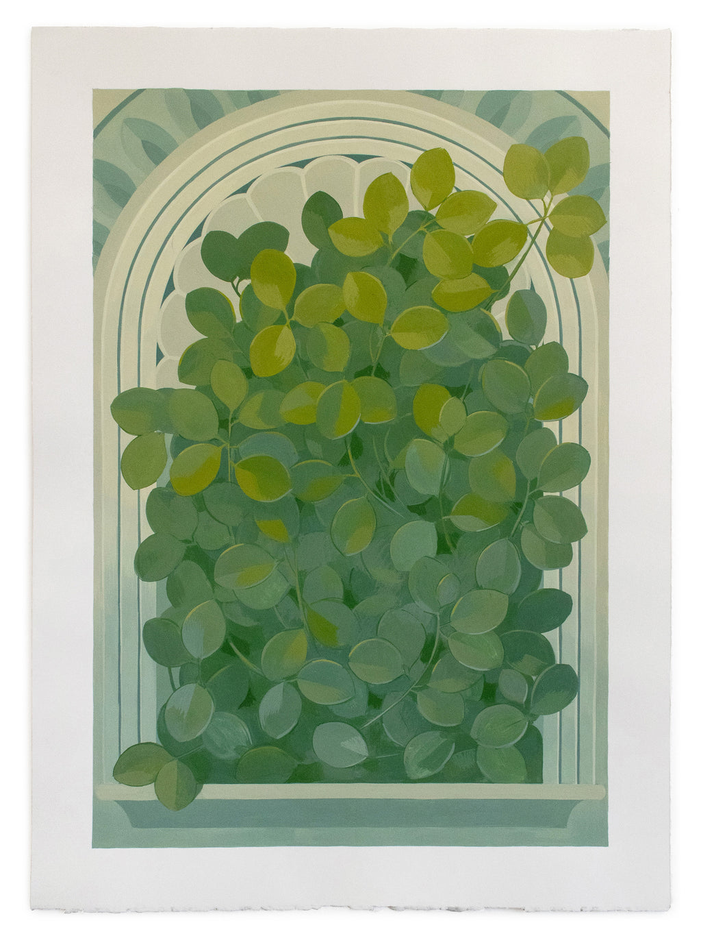 Painting by Lucía Rodríguez Pérez titled "Untitled (green niche)" - 2.