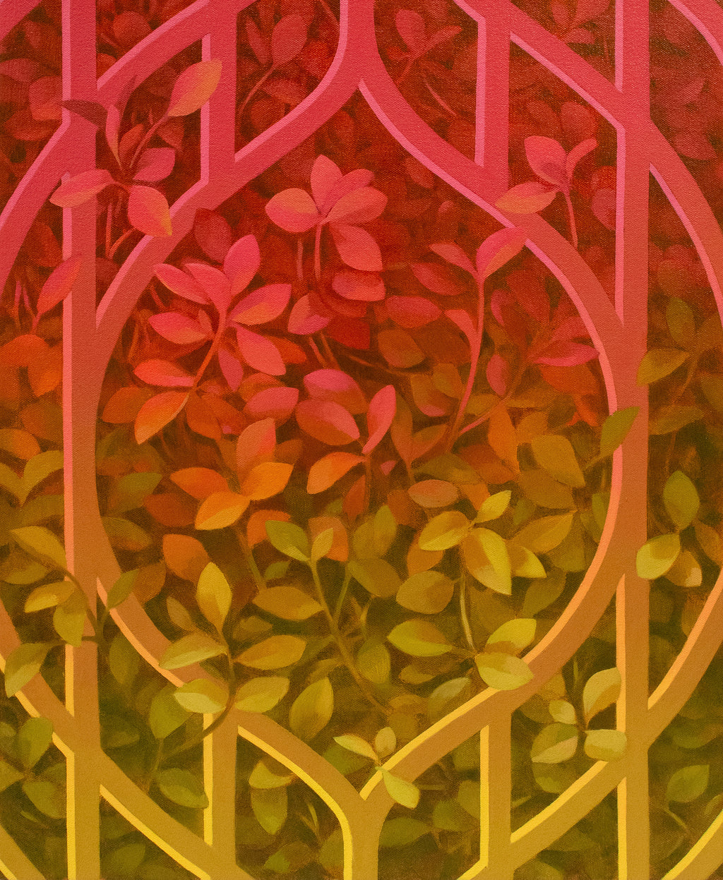Painting by Lucía Rodríguez Pérez titled "Untitled (ivy II)" - 2.