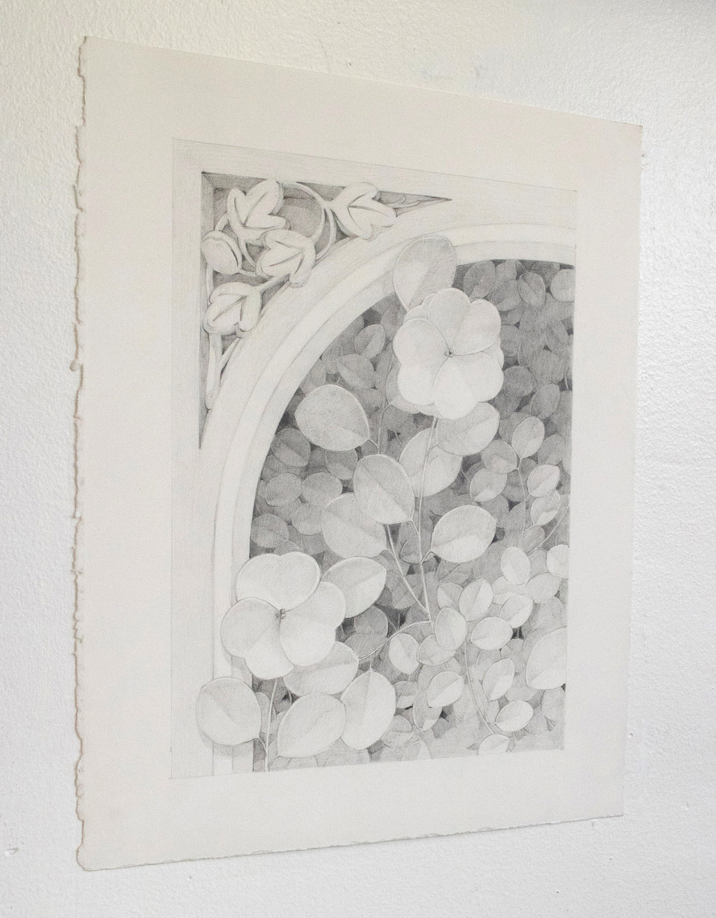 Drawing by Lucía Rodríguez Pérez titled "Untitled (two flowers)" - 4.
