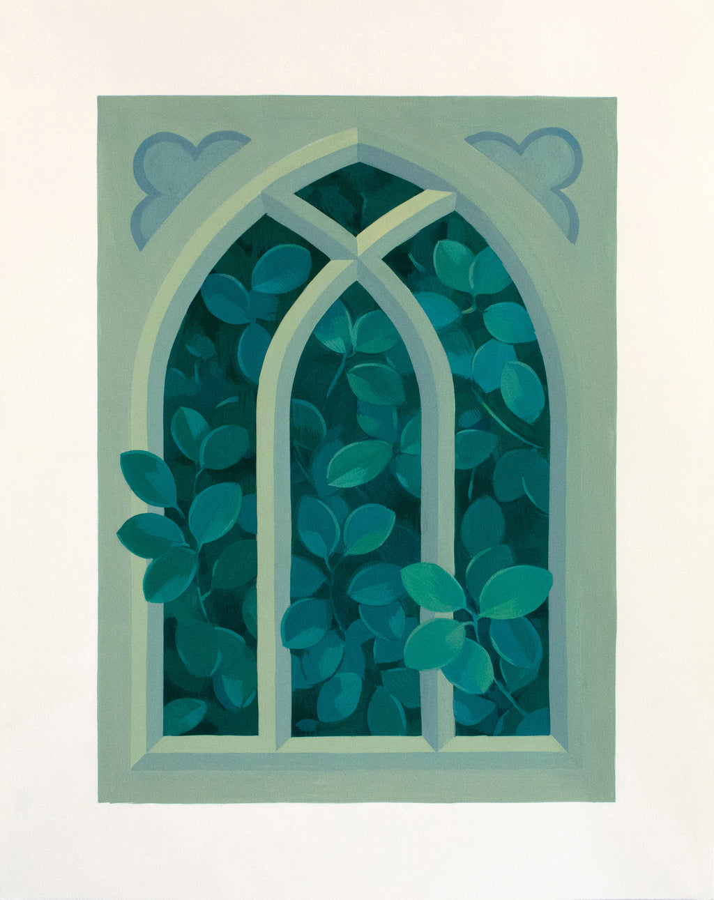 Painting by Lucía Rodríguez Pérez titled "Untitled (window)" - 2.