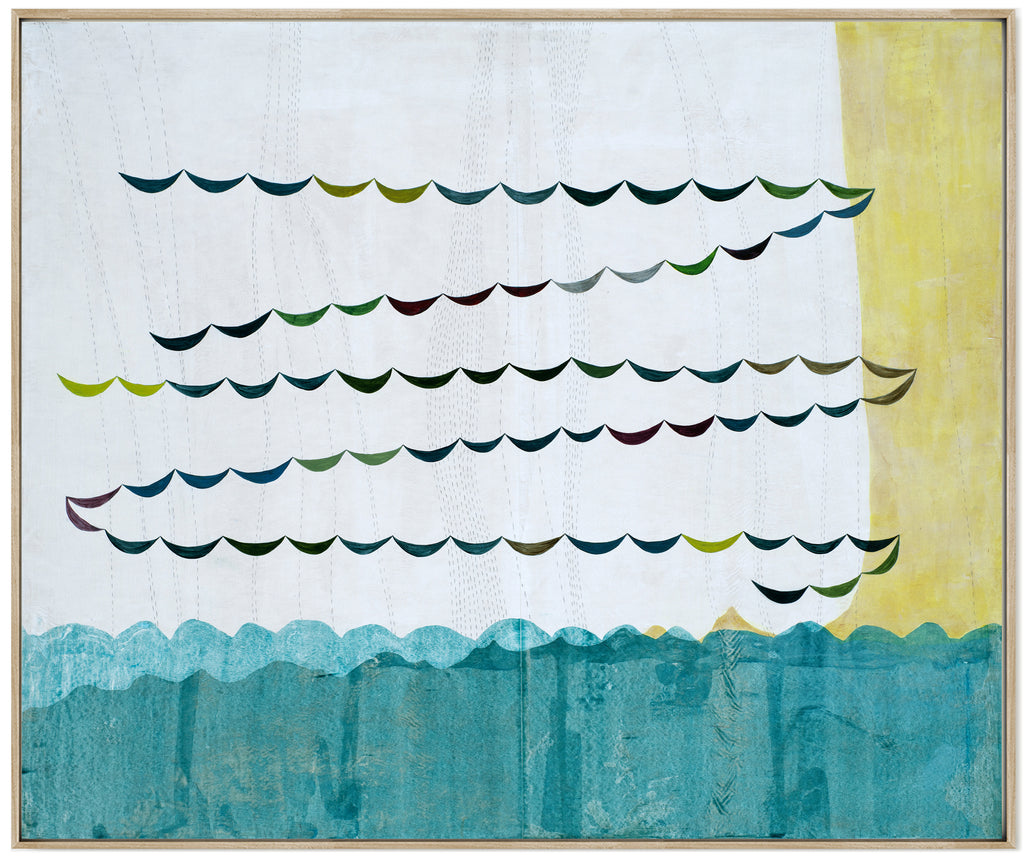 Painting by Lydia Bassis titled "Drift, Golden Hour" - 2.