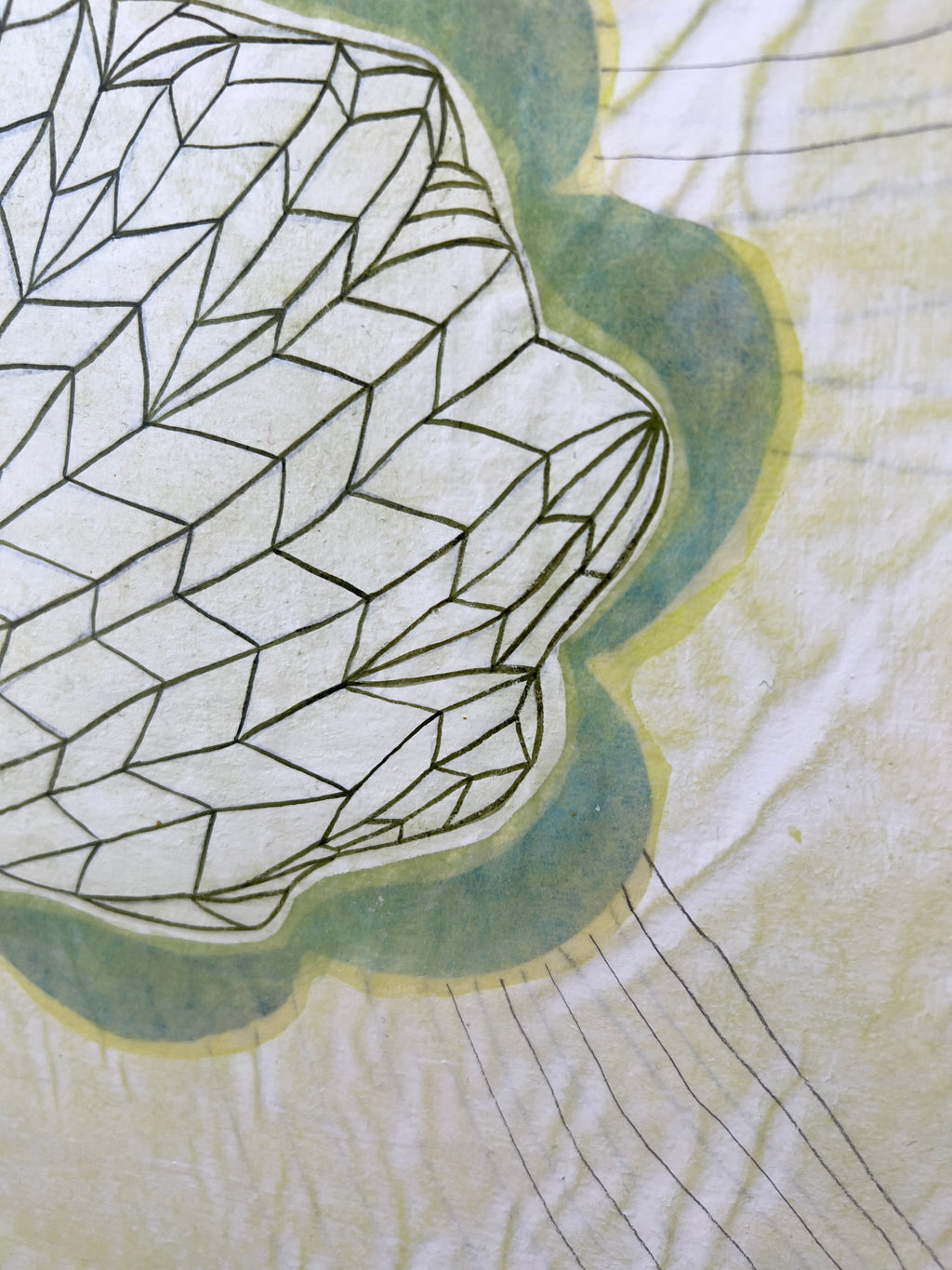 Painting by Lydia Bassis titled "Free Flow Quiet" - 4.