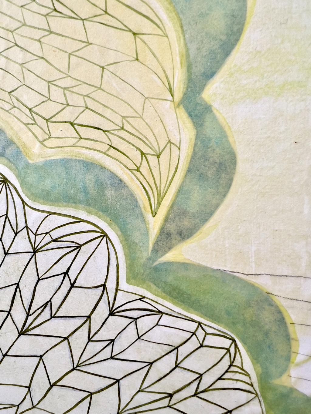 Painting by Lydia Bassis titled "Free Flow Quiet" - 5.