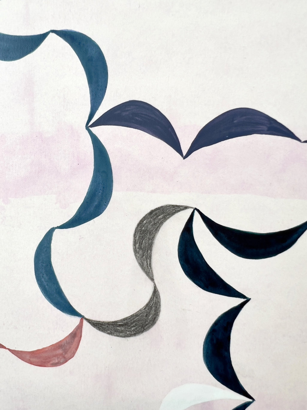 Painting by Lydia Bassis titled "Landfall Plume" - 4.