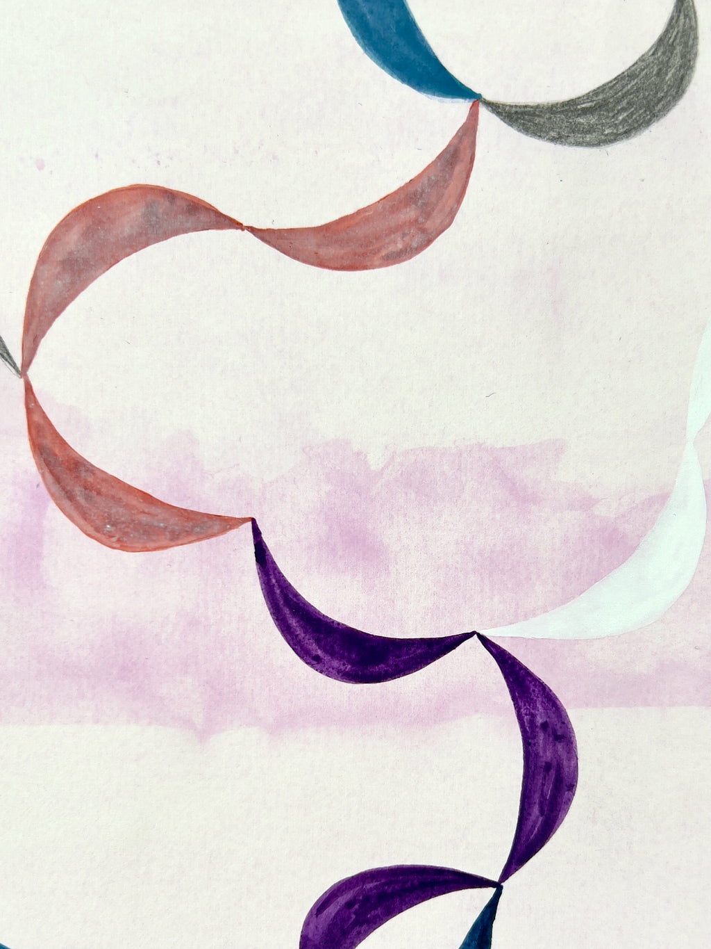 Painting by Lydia Bassis titled "Landfall Plume" - 5.