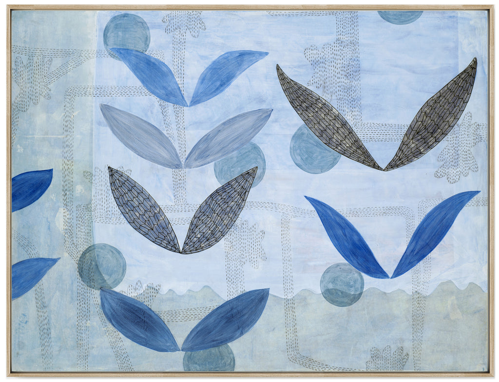 Painting by Lydia Bassis titled "Pond, Shore Stretch" - 2.
