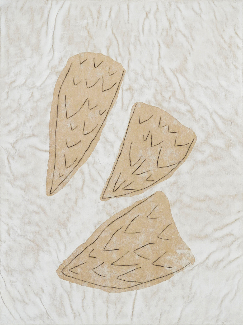 Painting by Lydia Bassis titled "Three Cones" - 2.