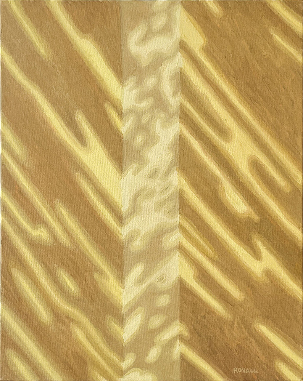 Painting by Mary Royall Wilgis titled "Lafayette Avenue, 7:18 pm" - 2.