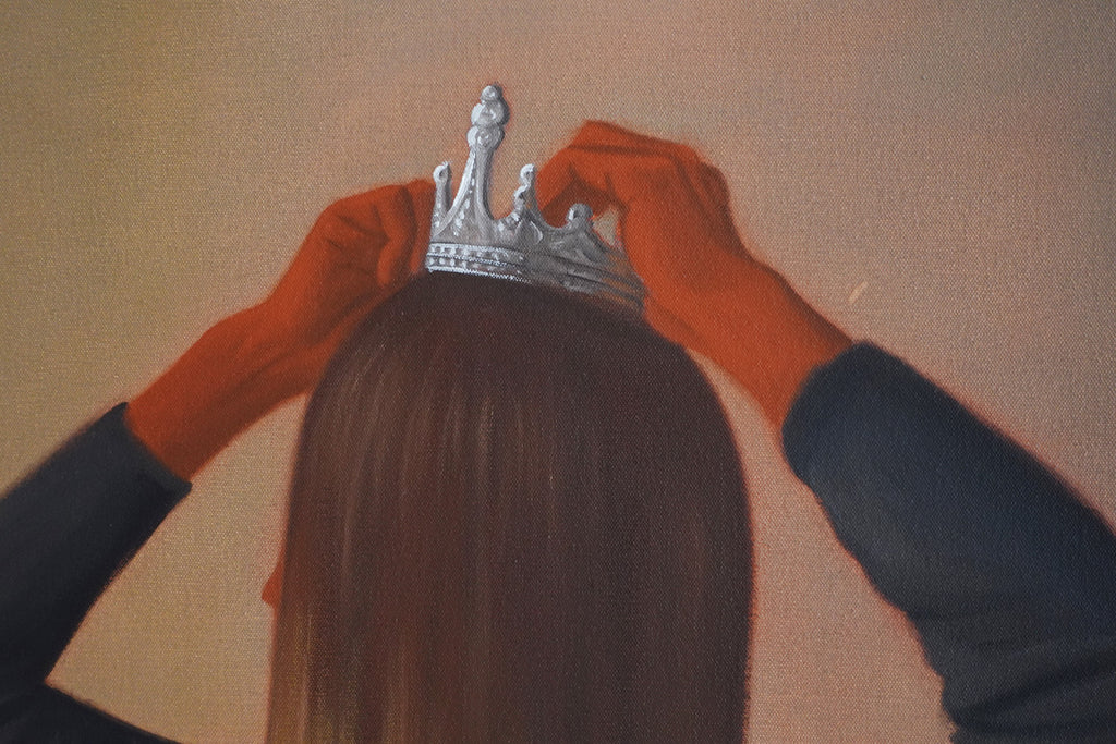 Painting by Melody Tuttle titled "Heavy is the Head" - 3.