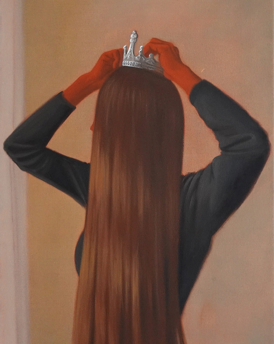 Painting by Melody Tuttle titled "Heavy is the Head" - 2.