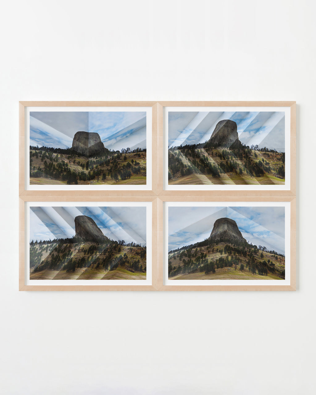 Photography by Millee Tibbs titled "Mountains + Valleys (Devils Tower, Tetraptych)" - 4.