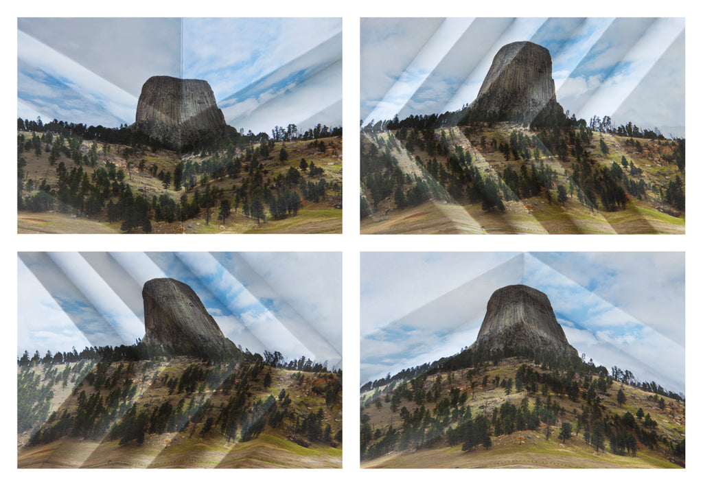 Photography by Millee Tibbs titled "Mountains + Valleys (Devils Tower, Tetraptych)" - 2.