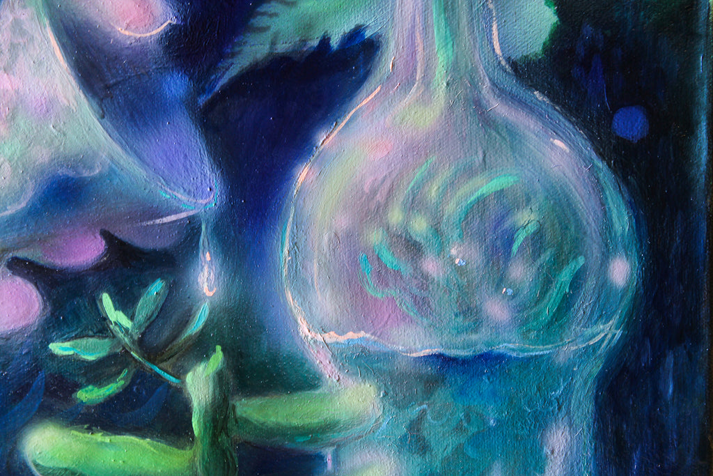 Painting by Nefertiti Jenkins titled "Another Earthy Sip" - 5.