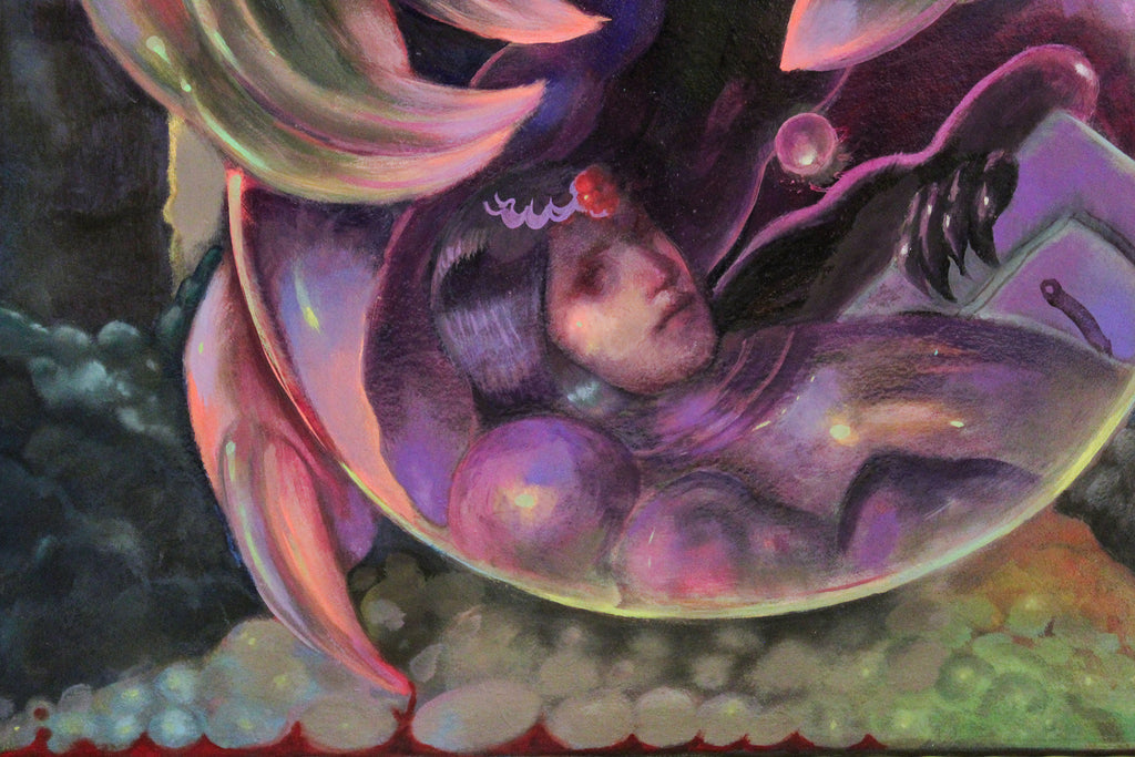 Painting by Nefertiti Jenkins titled "Bottlenecked Choice" - 3.