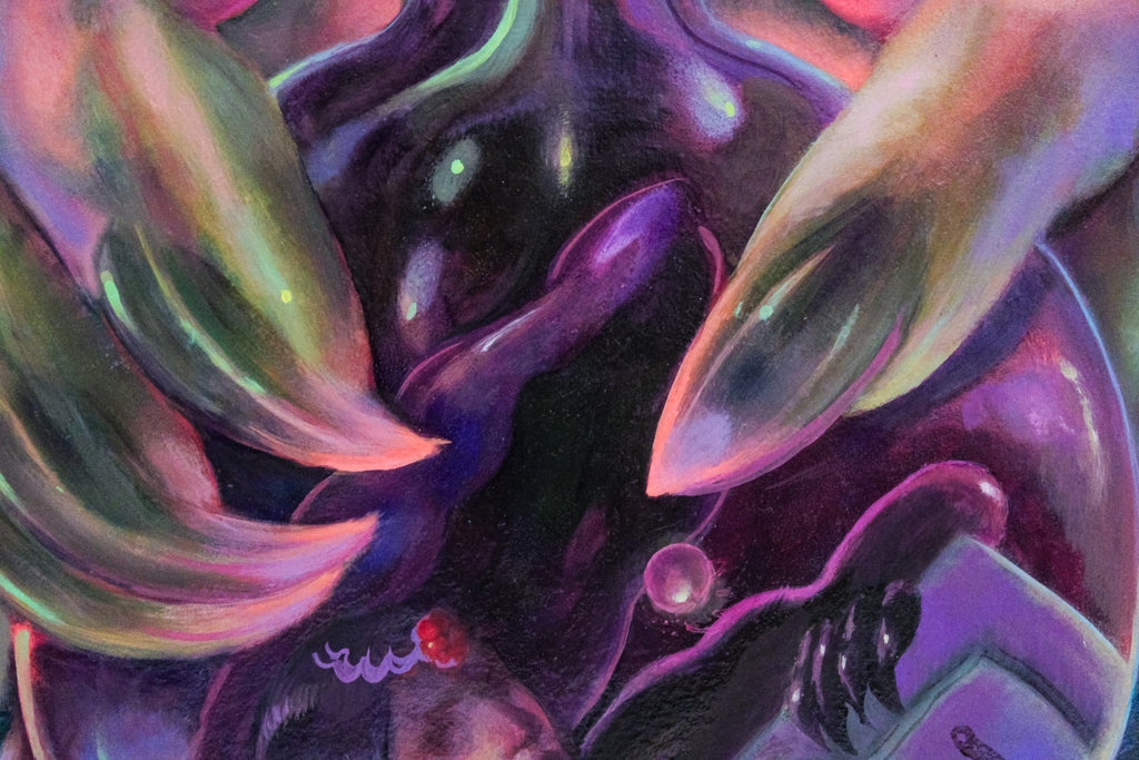 Painting by Nefertiti Jenkins titled "Bottlenecked Choice" - 5.