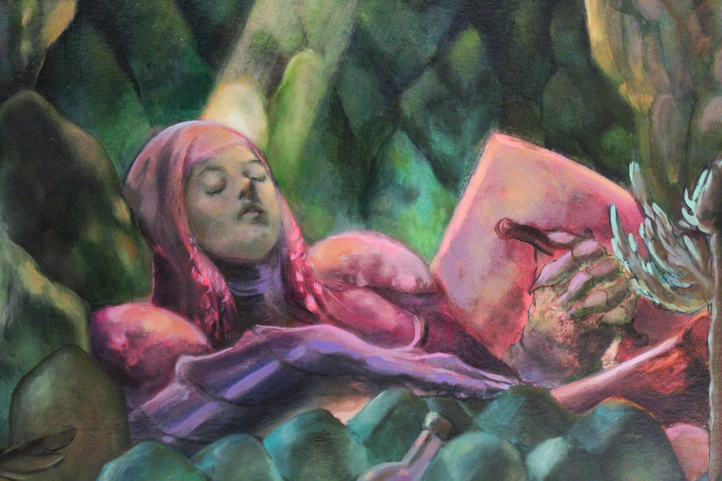 Painting by Nefertiti Jenkins titled "Shallow Grave" - 4.