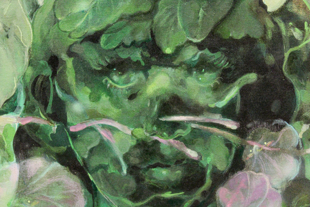 Painting by Nefertiti Jenkins titled "Will of the Morning Glories" - 3.