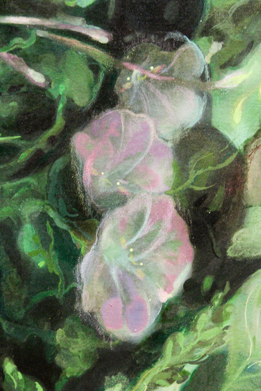 Painting by Nefertiti Jenkins titled "Will of the Morning Glories" - 4.