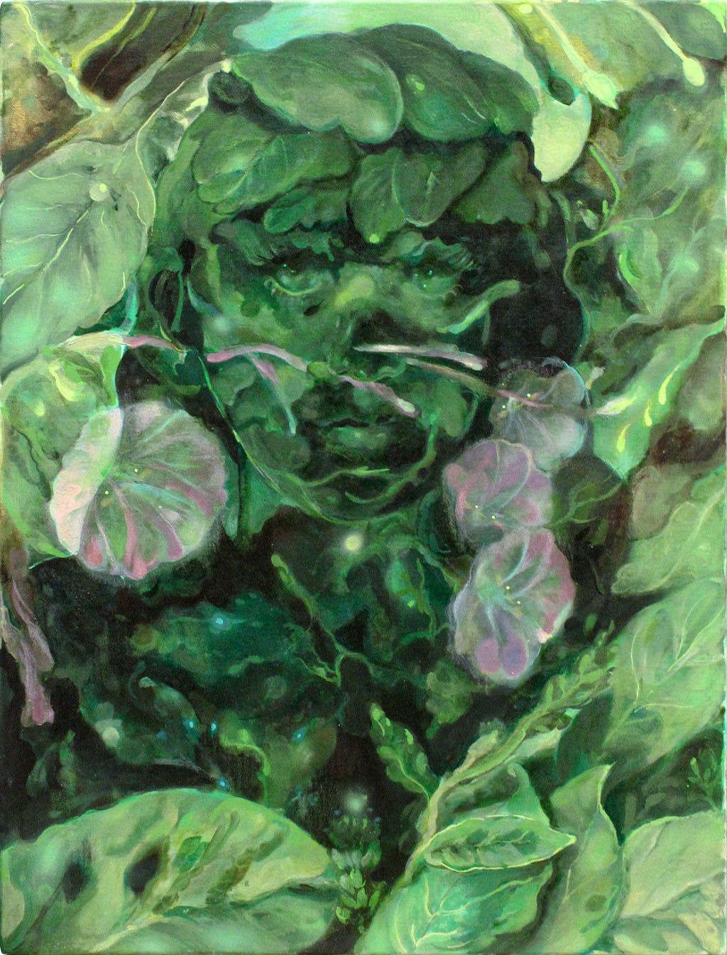 Painting by Nefertiti Jenkins titled "Will of the Morning Glories" - 2.
