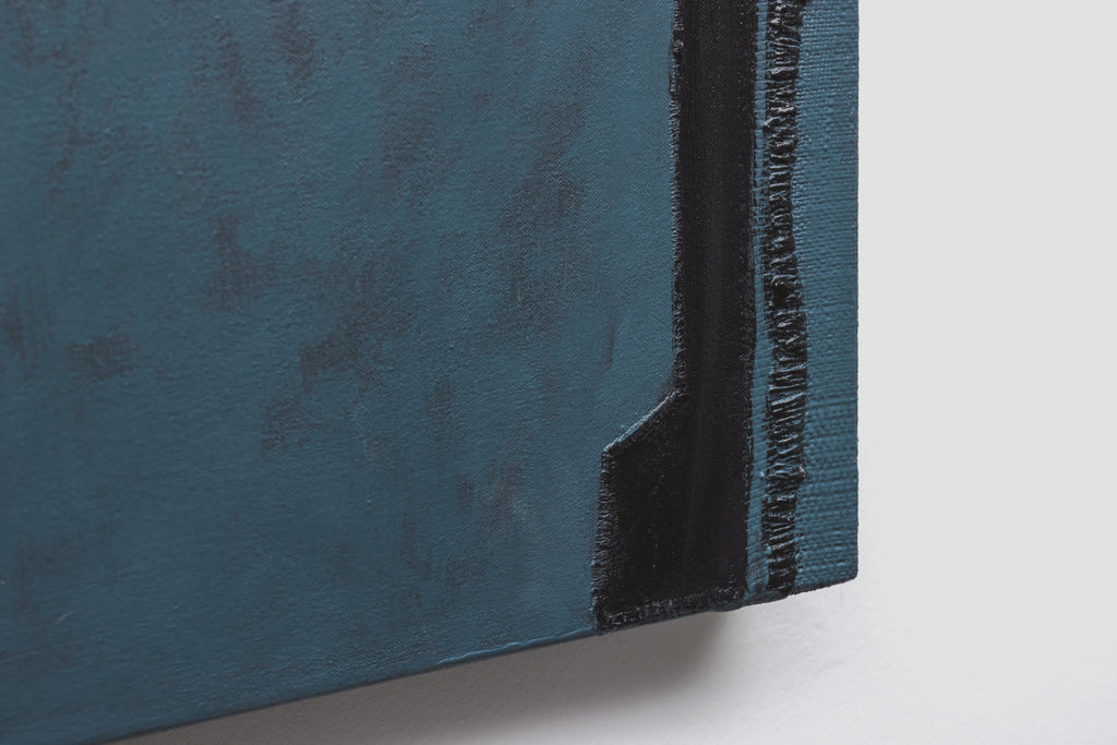 Painting by Nicole Anastas titled "Black in Blue" - 3.