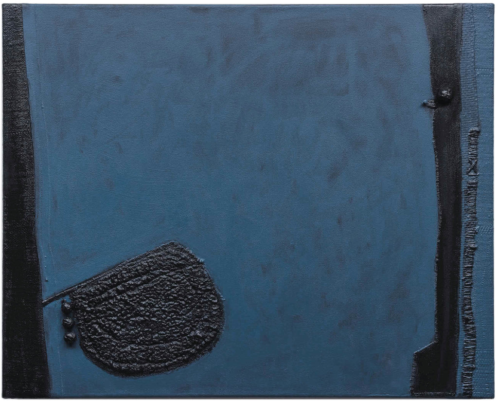 Painting by Nicole Anastas titled "Black in Blue" - 2.