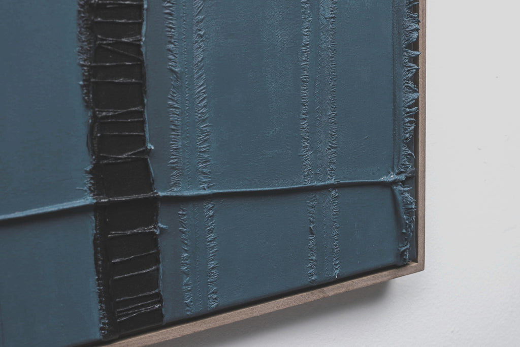 Painting by Nicole Anastas titled "Dressed in Blue" - 3.