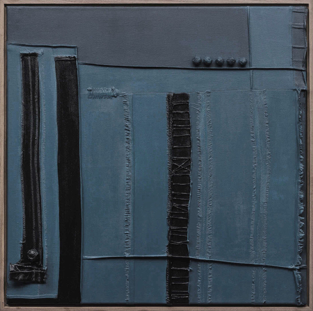 Painting by Nicole Anastas titled "Dressed in Blue" - 2.