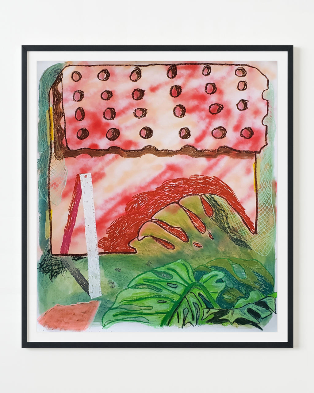 Drawing by Nina Bellucci titled "Between two endings / I land, just to pick up and / start over again" - 4.