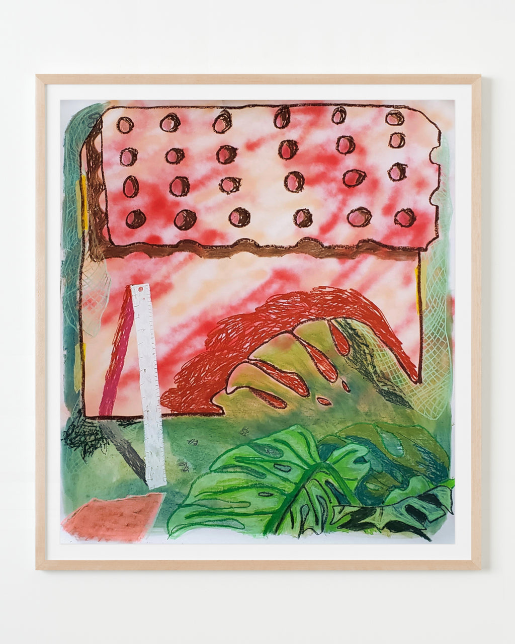 Drawing by Nina Bellucci titled "Between two endings / I land, just to pick up and / start over again" - 5.