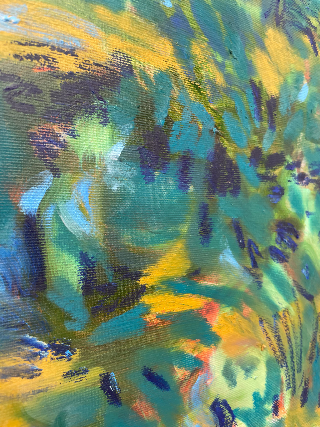 Painting by Olivia Botha titled "Dit kom uit die bloute" - 3.