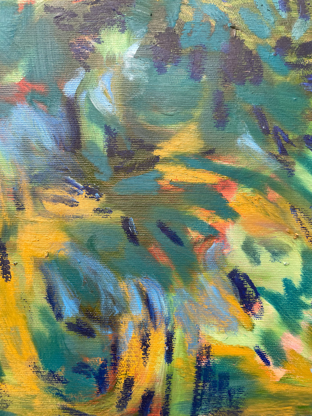 Painting by Olivia Botha titled "Dit kom uit die bloute" - 4.