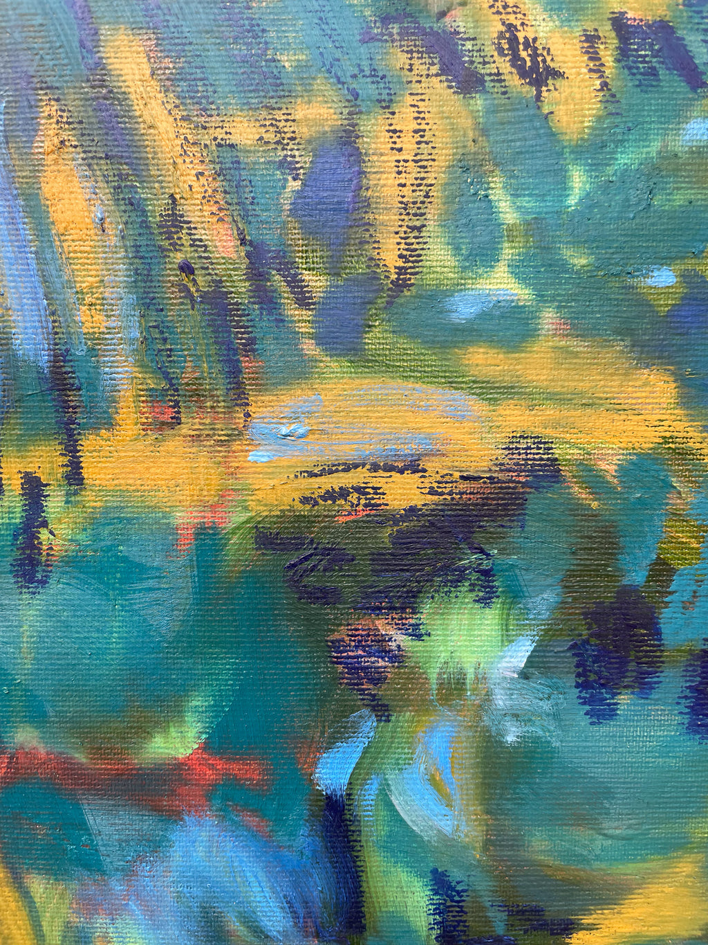 Painting by Olivia Botha titled "Dit kom uit die bloute" - 6.