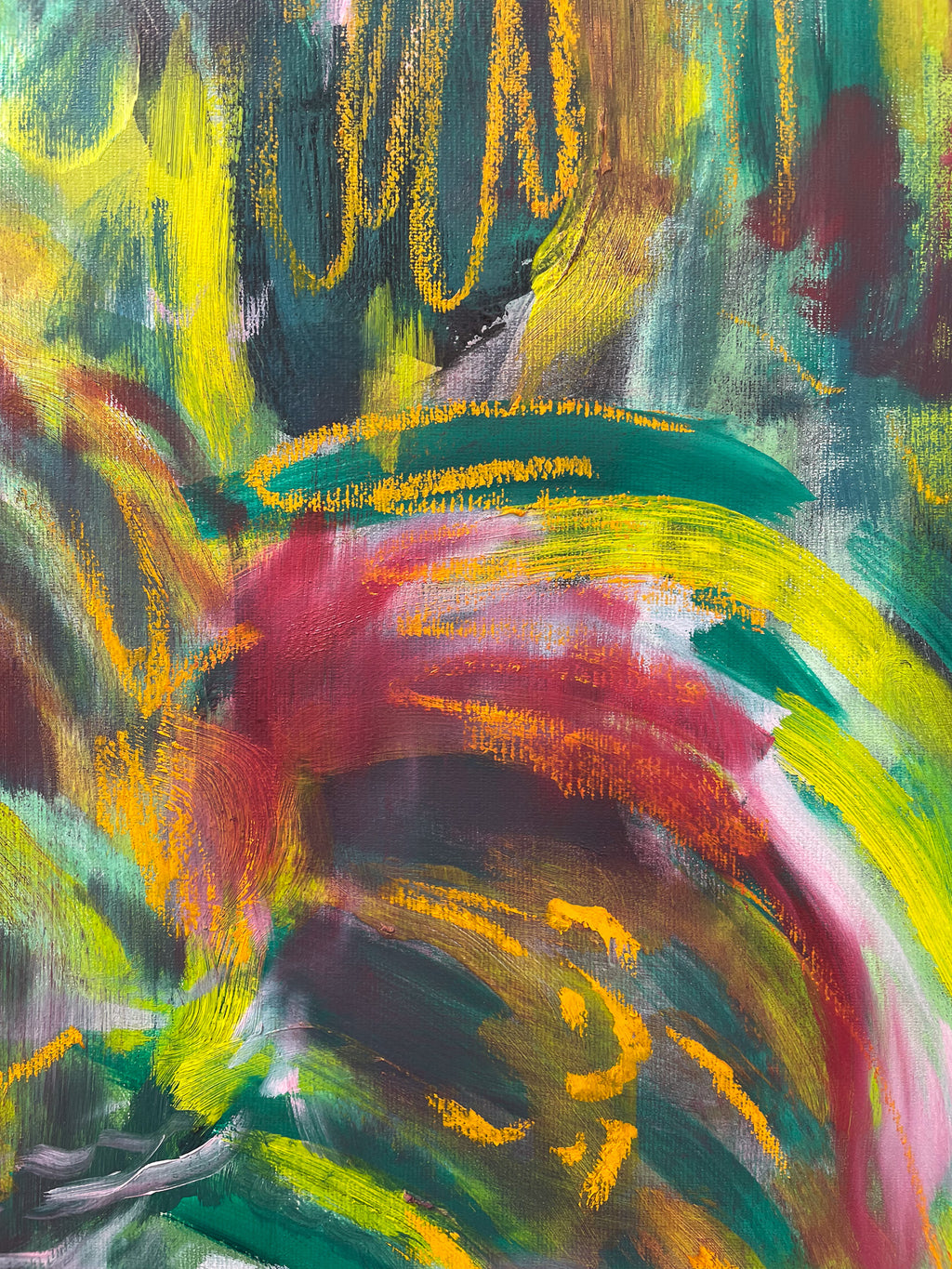 Painting by Olivia Botha titled "Like a wave it rushes in" - 7.