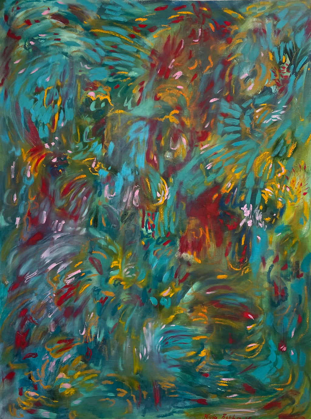 Painting by Olivia Botha titled "Slow & Steady" - 2.