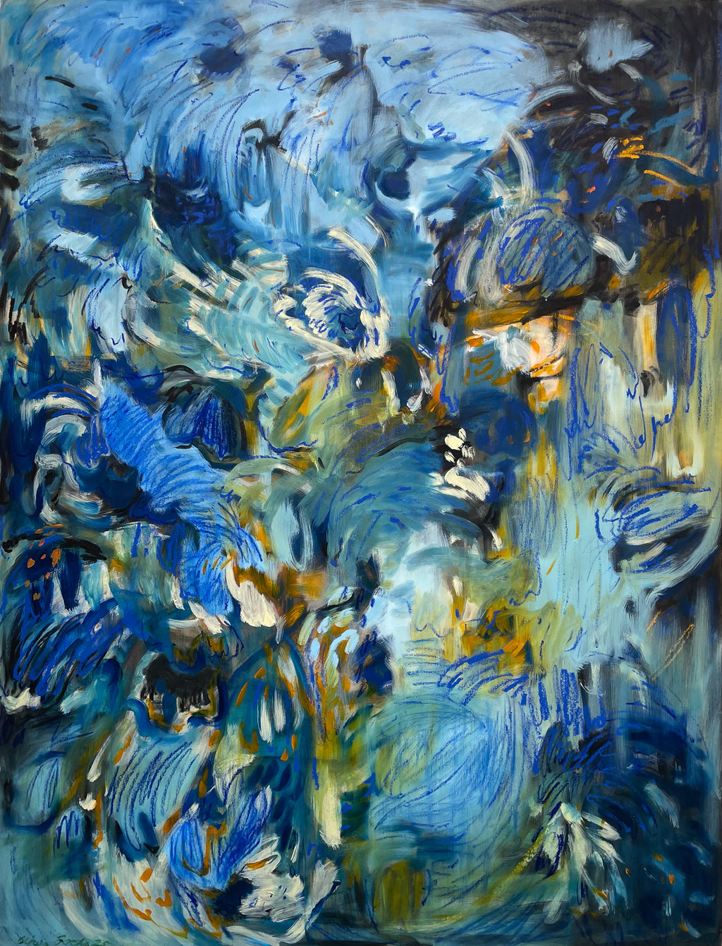 Painting by Olivia Botha titled "Twisting & Turning" - 2.