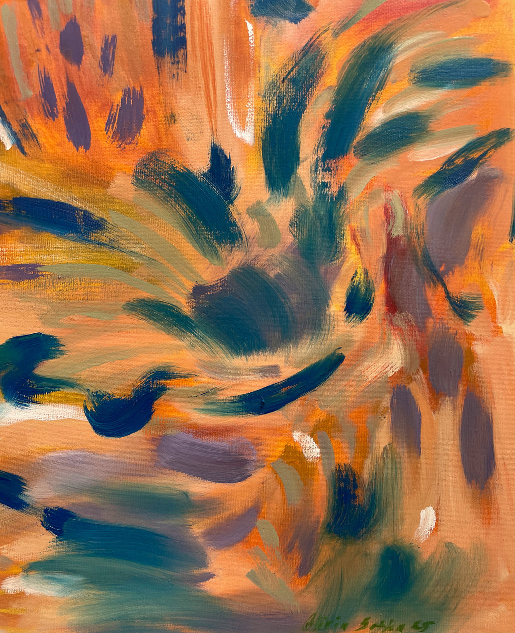 Painting by Olivia Botha titled "n Droogte" - 6.