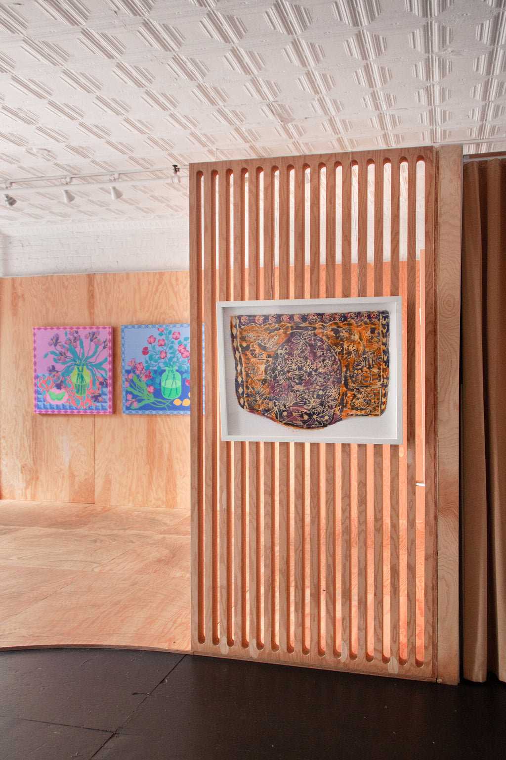 Painting by Padma Rajendran titled "Blue Vessel" - 3.