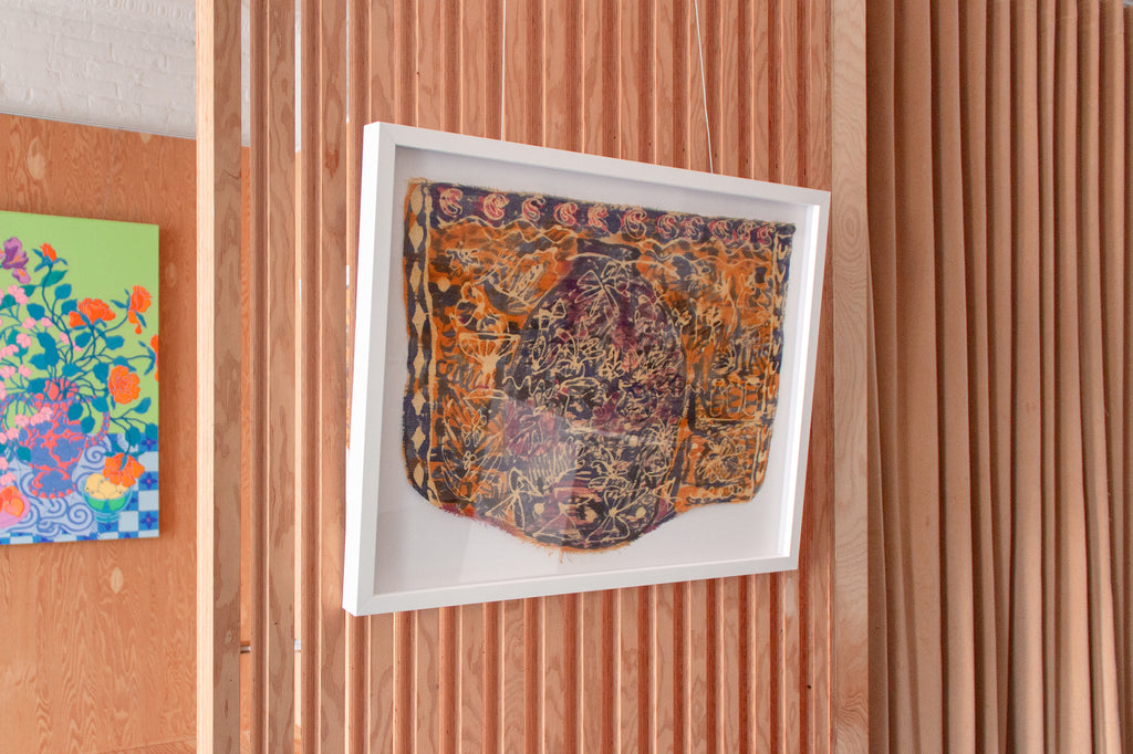 Painting by Padma Rajendran titled "Blue Vessel" - 4.