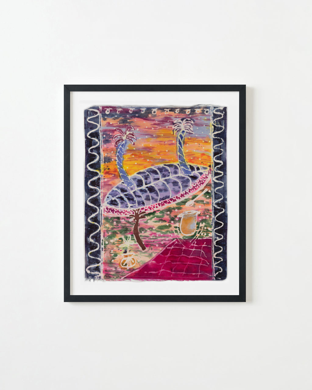 Painting by Padma Rajendran titled "Fish Fry" - 3.