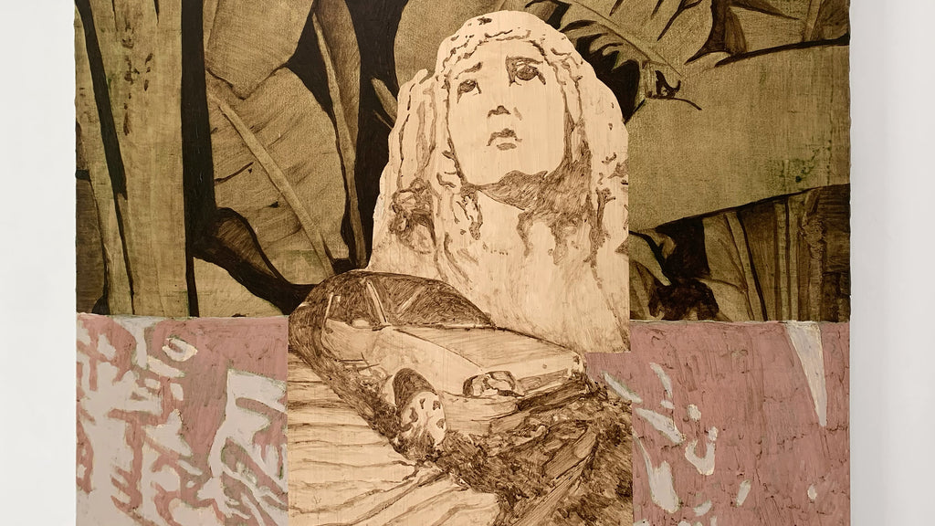 Painting by Pedro Gutierres titled "Carro, mato e santa" - 3.