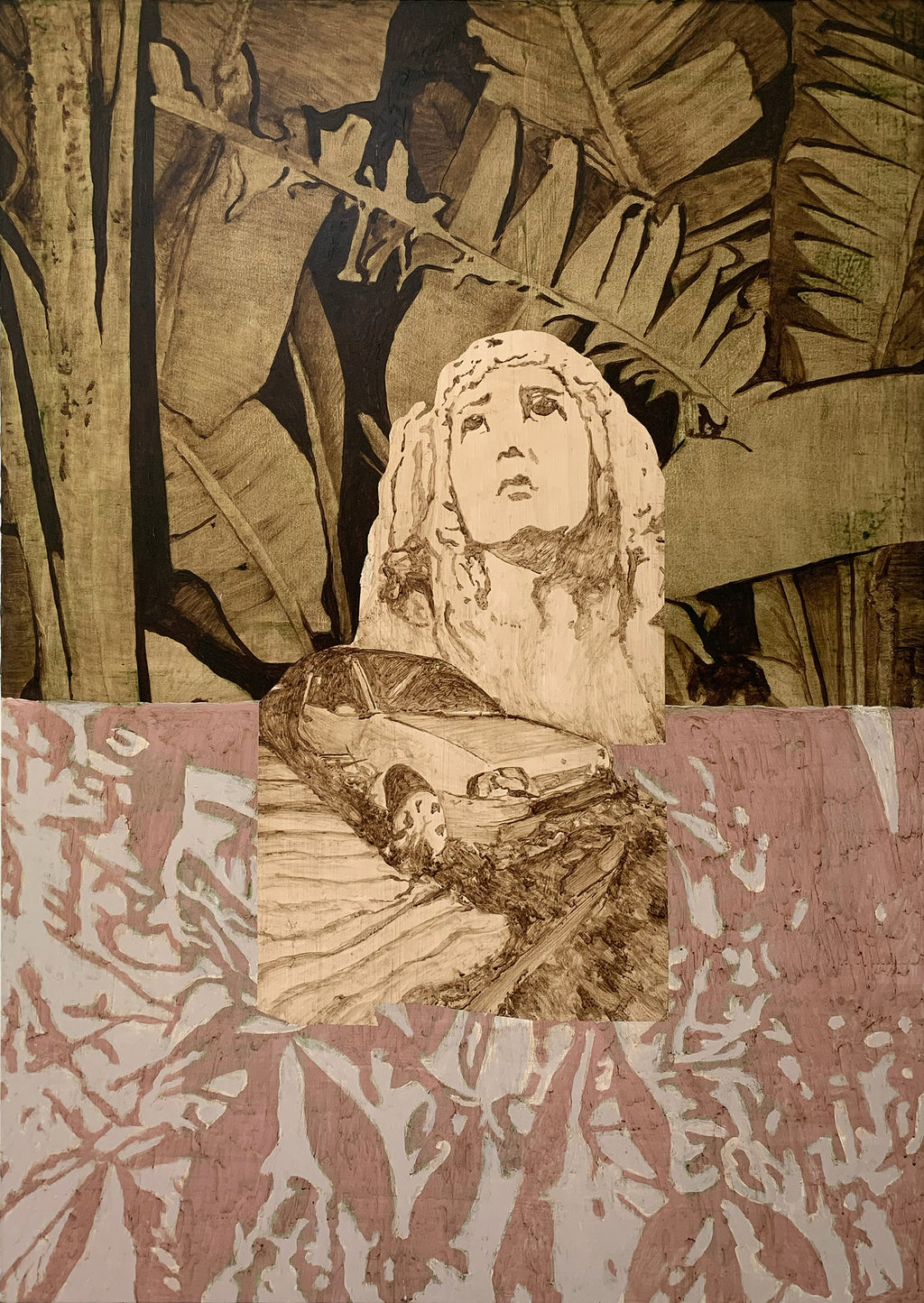 Painting by Pedro Gutierres titled "Carro, mato e santa" - 2.