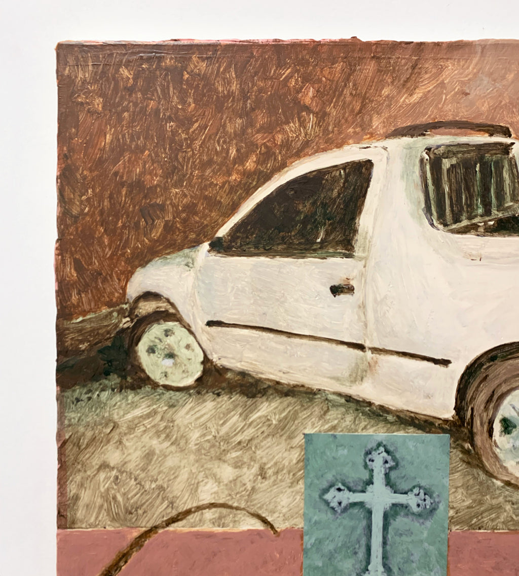 Painting by Pedro Gutierres titled "Corsa, cruz e cobra" - 3.