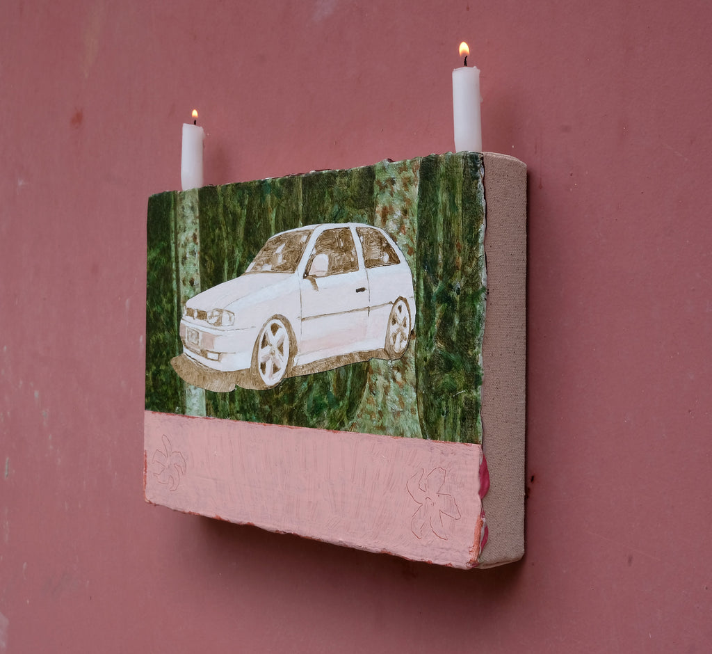 Painting by Pedro Gutierres titled "Gol, mato e velas" - 5.