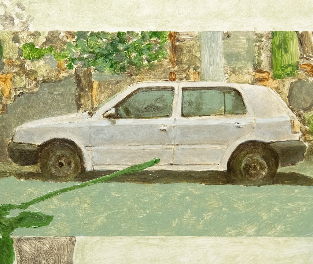 Painting by Pedro Gutierres titled "Santa, rosa e Golf" - 4.