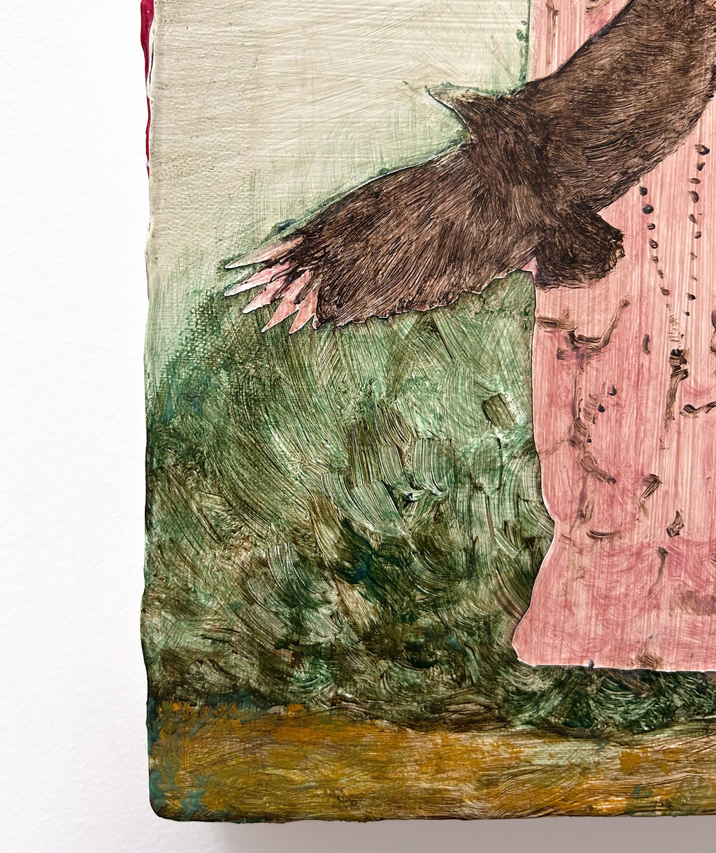 Painting by Pedro Gutierres titled "Santa, urubus no mato" - 3.