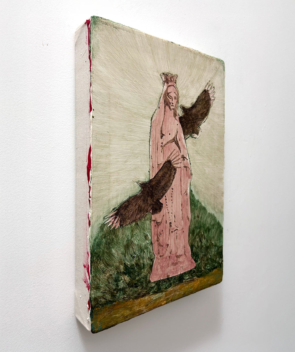 Painting by Pedro Gutierres titled "Santa, urubus no mato" - 4.