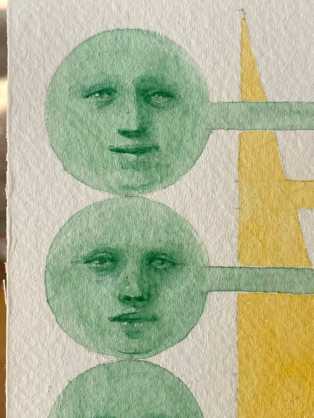 Painting by Piero Passacantando titled "Faces 108" - 7.